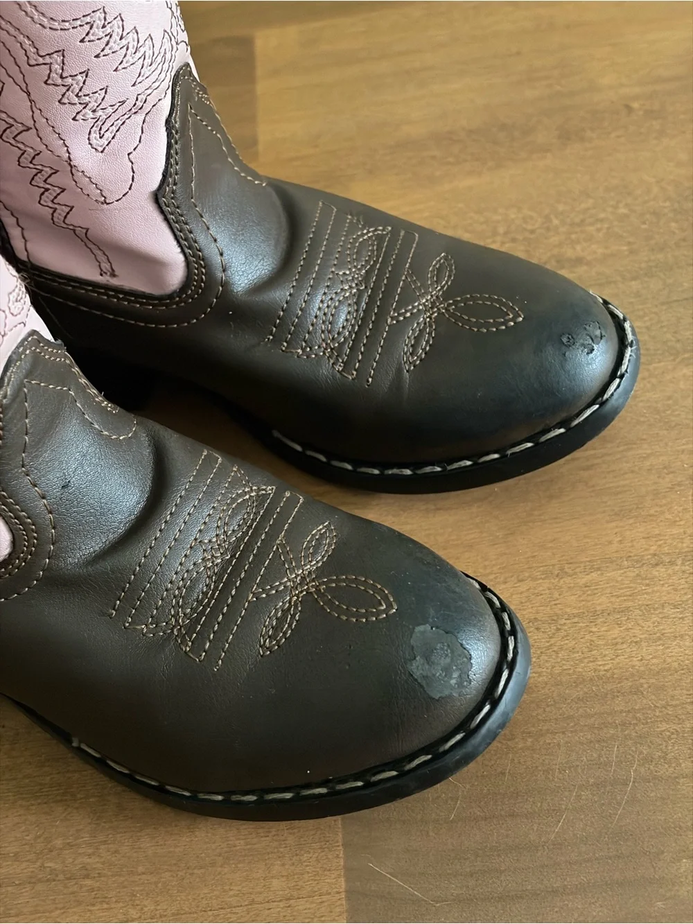 Smoky Mountain Brown & Pink Kids Girls Cowboy Western Boots Size 11